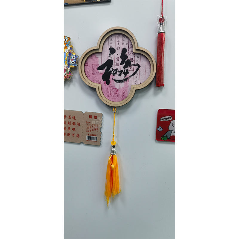 How do laser-cut wooden frames infuse fridge magnets with a handcrafted feel and artistic style?